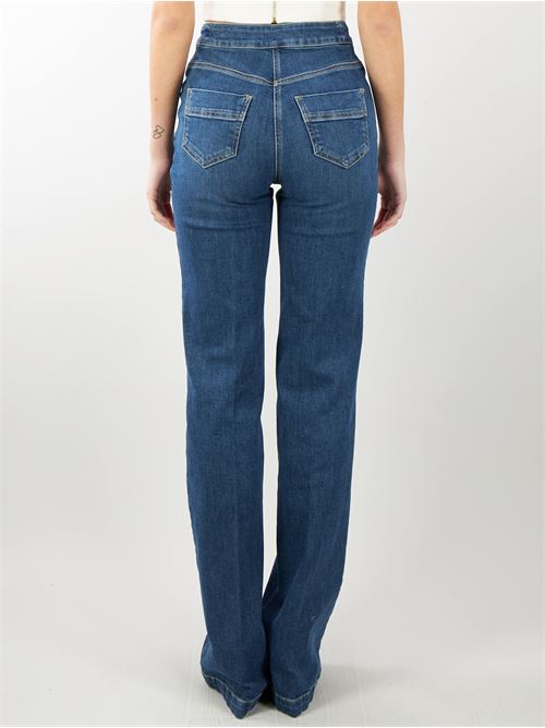 Palazzo jeans with button placket Elisabetta Franchi ELISABETTA FRANCHI | Jeans | PJ44D41E2139